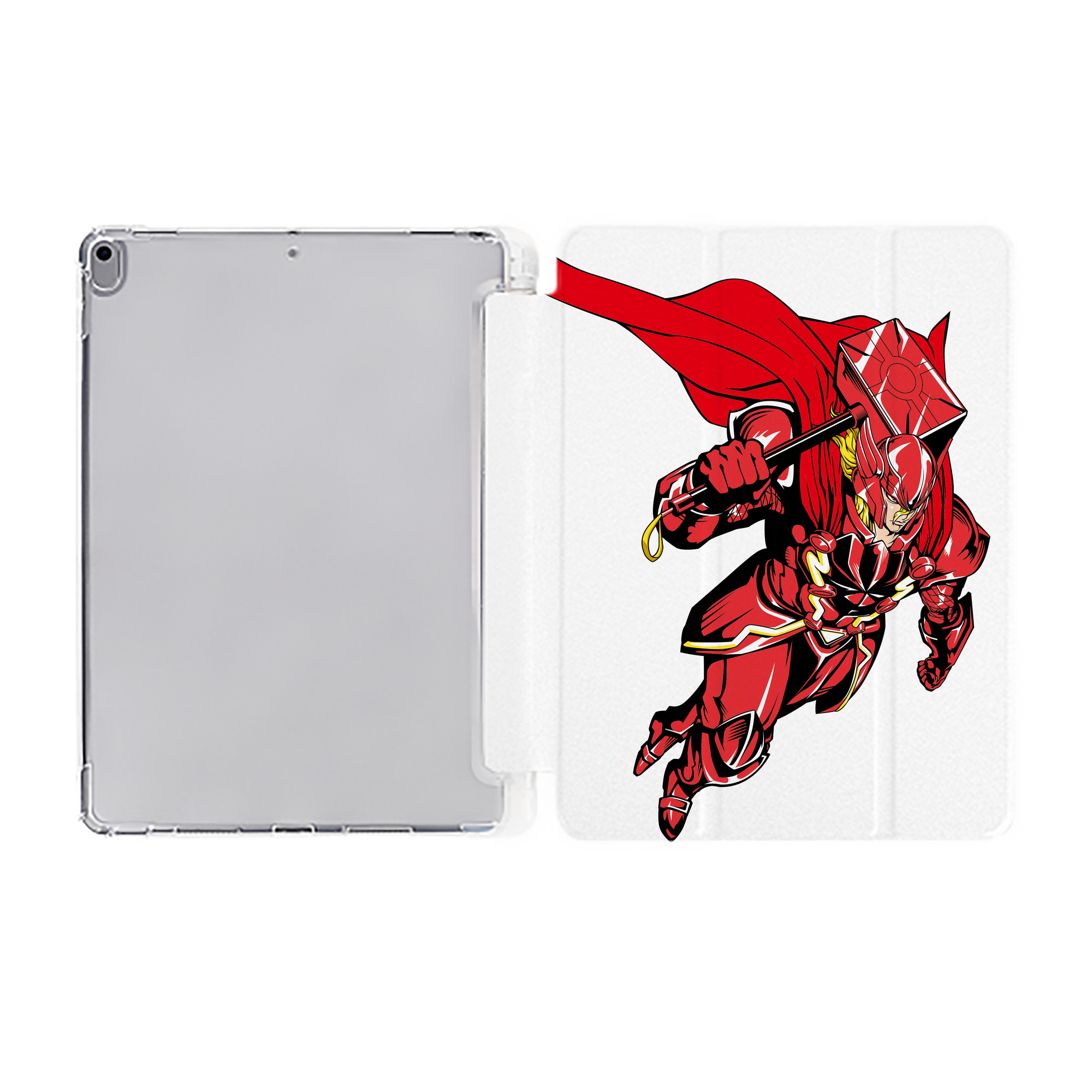 （画像用） アベンジャーズ The Avengers IPad ケース ペン収納付き 三つ折りスタンド PUレザー×シリコン 対応機種9.5/10.5/10.9インチ